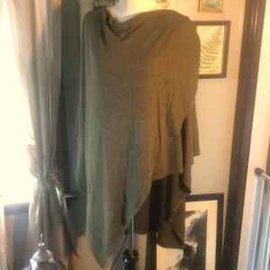 LOVE IN; OLIVE PONCHO